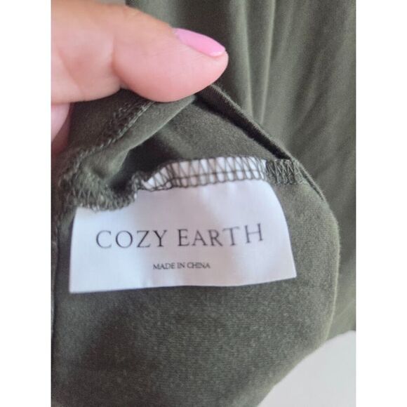 Cozy Earth Women Olive Green Bamboo Short Sleeve T-Shirt size XXL - Picture 6 of 7